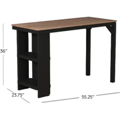 Knolle Park Wood Counter Height Table Black/Wire Brush Oak Finished Top - Hillsdale Furniture -Hillsdale Furniture GUEST 68605a8c c6bc 4710 bdc3 e06e86fbf2c7