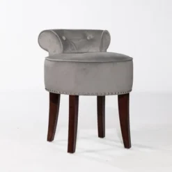 22.5" Lena Wood And Upholstered Vanity Stool - Hillsdale Furniture -Hillsdale Furniture GUEST 734df0c4 8cd0 4d39 9406 4921ca3a4a05