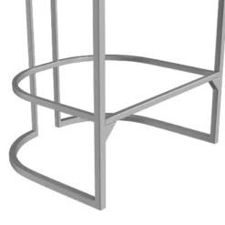 Cannonwood Half Moon Shape Metal Upholstered Back Counter Height Stool Silver - Hillsdale Furniture -Hillsdale Furniture GUEST 74d3fe5c 8408 4f31 9542 6e19ed74f159