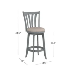30" Savana Swivel Height Barstool Blue Wirebrush/Cream - Hillsdale Furniture -Hillsdale Furniture GUEST 74f43557 dc5d 4325 b11e 07cd02341bb7