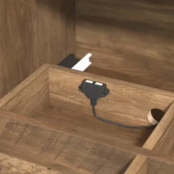 70" Prestwick Gaming Ready Wood TV Stand With 2 Doors And Shelves For TVs Up To 78" Knotty Oak Top - Hillsdale Furniture -Hillsdale Furniture GUEST 7548da74 1873 4197 89c6 0393f494d07f