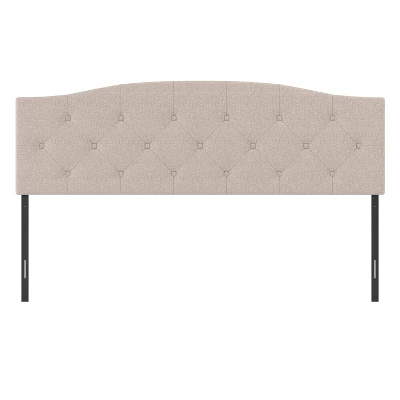 King/California King Provence Upholstered Arch Adjustable Tufted Headboard With Frame Linen Fabric - Hillsdale Furniture 8 King/California King Provence Upholstered Arch Adjustable Tufted Headboard With Frame Linen Fabric - Hillsdale Furniture - Image 6