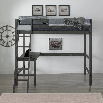 Twin Crosswinds Complete Loft Bed Wirebrush Gray - Hillsdale Furniture 3 Twin Crosswinds Complete Loft Bed Wirebrush Gray - Hillsdale Furniture