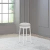 Aubrie Backless 26" Swivel Counter Height Barstool Off White/Silver - Hillsdale Furniture -Hillsdale Furniture GUEST 7a3c6b8e 7a9f 4db1 b657 10ae5ac81380
