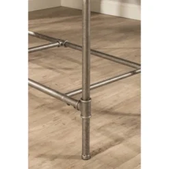 Dillon Counter Height Bench Metal Pewter Woven Fabric - Hillsdale Furniture -Hillsdale Furniture GUEST 7c850cd2 e633 4209 a716 0e83e4639e48