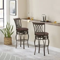 32" Montello Swivel Barstool Bronze/Brown - Hillsdale Furniture -Hillsdale Furniture GUEST 7ec3ec5f 0364 4136 b5a7 d5305e81cc27