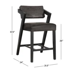 Snyder Counter Height Barstool Black/Gray - Hillsdale Furniture
