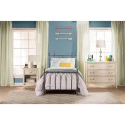 Twin Molly Bed Set With Rails And Trundle Steel - Hillsdale Furniture