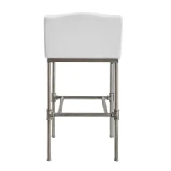 Dillon Metal Barstool Textured Silver/White - Hillsdale Furniture -Hillsdale Furniture GUEST 86e52224 1201 42cd b344 c90489a0e335