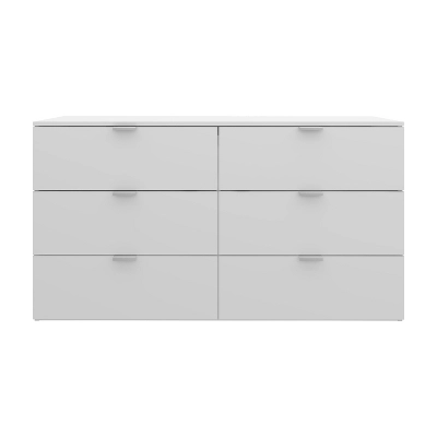 Delmar Wood 6 Drawer Dresser Matte White - Hillsdale Furniture 6 Delmar Wood 6 Drawer Dresser Matte White - Hillsdale Furniture - Image 4