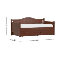 Staci Wood Daybed With Trundle Twin - Cherry - Hillsdale Furniture -Hillsdale Furniture GUEST 8b1d8ff2 abf1 4720 afff 234306c8c2af