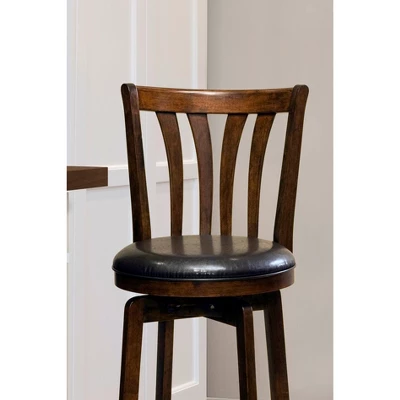 25.5" Savana Swivel Counter Height Barstool Cherry/Black - Hillsdale Furniture 4 25.5" Savana Swivel Counter Height Barstool Cherry/Black - Hillsdale Furniture - Image 2
