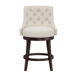 24" Halbrooke Swivel Counter Height Barstool Smoke/Cream - Hillsdale Furniture -Hillsdale Furniture GUEST 91a50831 158f 45cf bbbd 6c98b957b91f