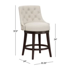 24" Halbrooke Swivel Counter Height Barstool Smoke/Cream - Hillsdale Furniture -Hillsdale Furniture GUEST 92ce5c3f e4fc 4a0c ae85 994d82ec8c9a