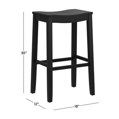 30" Fiddler Wood Backless Counter Height Barstool Black - Hillsdale Furniture 4 30" Fiddler Wood Backless Counter Height Barstool Black - Hillsdale Furniture - Image 2