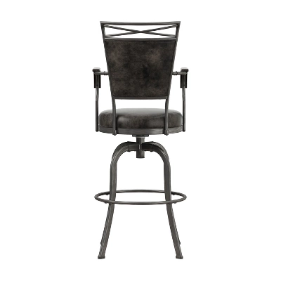 Bridgetown Metal Bar Height Swivel Stool Pewter - Hillsdale Furniture 7 Bridgetown Metal Bar Height Swivel Stool Pewter - Hillsdale Furniture - Image 5