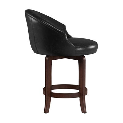 25" Dartford Swivel Counter Height Barstool Brown/Black - Hillsdale Furniture 6 25" Dartford Swivel Counter Height Barstool Brown/Black - Hillsdale Furniture - Image 4