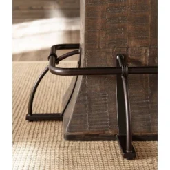 Jennings Round Counter Height Dining Table Wood/Metal Distressed Walnut Finished Wood/Brown Metal - Hillsdale Furniture -Hillsdale Furniture GUEST 9b98608b 43a8 4808 b179 53c096c33d5c