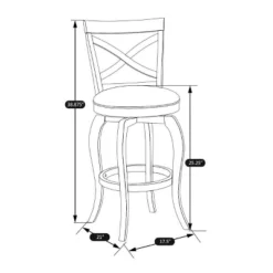 25" Ellendale Wood Counter Height Barstool White - Hillsdale Furniture -Hillsdale Furniture GUEST 9e1650f0 9872 437a 8547 952e8e67ba01