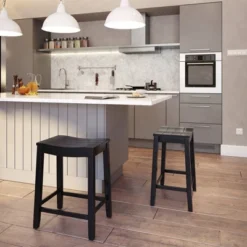 24" Fiddler Wood Backless Counter Height Barstool Black - Hillsdale Furniture -Hillsdale Furniture GUEST a1183cf1 9f69 4a17 a4a1 b415bce383cd