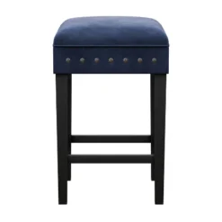 Cassidy Wood Upholstered Backless Counter Height Stool Black/Blue Velvet - Hillsdale Furniture 14 Cassidy Wood Upholstered Backless Counter Height Stool Black/Blue Velvet - Hillsdale Furniture -Hillsdale Furniture GUEST a431d580 b1fa 46ea 93a6 69694a0b5d7b