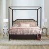 Melanie Wood And Metal Canopy Bed Oiled Bronze - Hillsdale Furniture -Hillsdale Furniture GUEST a5610ea9 eff6 486e 9111 184896c3d8b2