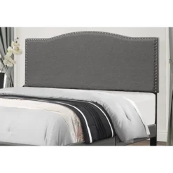 Kiley Upholstered Headboard King Stone Fabric Metal Headboard Frame Not Included - Hillsdale Furniture
