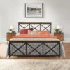 Queen Ashford Metal Bed With Wood Accent Textured Black Oak Finished Wood - Hillsdale Furniture -Hillsdale Furniture GUEST a660deec af71 4417 aeff f179cb57a7bc