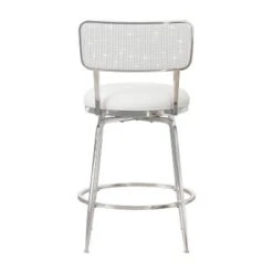 Baltimore Metal And Upholstered Swivel Counter Height Stool Chrome - Hillsdale Furniture -Hillsdale Furniture GUEST a6eff1eb 8678 43df 9bc1 db8304558805