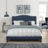 Queen Kiley Velvet Upholstered Bed Blue - Hillsdale Furniture -Hillsdale Furniture GUEST a7b71c71 36aa 4a79 99be 1b3626181142