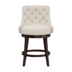 24" Halbrooke Swivel Counter Height Barstool Smoke/Cream - Hillsdale Furniture -Hillsdale Furniture GUEST a7be175b 38f4 4725 9334 f84244f10470