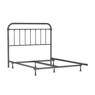 Full/Queen Kirkland Metal Headboard With Frame Aged Pewter - Hillsdale Furniture 10 Full/Queen Kirkland Metal Headboard With Frame Aged Pewter - Hillsdale Furniture - Image 8