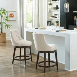 24" Halbrooke Swivel Counter Height Barstool Smoke/Cream - Hillsdale Furniture -Hillsdale Furniture GUEST b131f6d1 4170 4458 a4d1 5f523ebfc55b