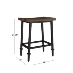 Set Of 2 Trevino Backless Non Swivel Counter Height Barstool Brown/Copper Metal - Hillsdale Furniture -Hillsdale Furniture GUEST b40d366f 929f 4407 b56b f06ee5407a07