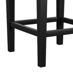 Cassidy Wood Upholstered Backless Counter Height Stool Black/Charcoal Velvet - Hillsdale Furniture -Hillsdale Furniture GUEST b4d8aad7 3404 45ee 9a92 dda068c028bb