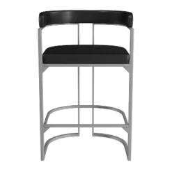 Cannonwood Half Moon Shape Metal Upholstered Back Counter Height Stool Silver - Hillsdale Furniture -Hillsdale Furniture GUEST b8ad889c 27c2 4d2d b678 9ce242ccff4f