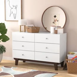 Kincaid Wood 6 Drawer Dresser Matte White - Hillsdale Furniture -Hillsdale Furniture GUEST bb17ad56 f4f6 404b b4c3 5fa5fd4068ca