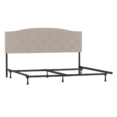 King/California King Provence Upholstered Arch Adjustable Tufted Headboard With Frame Linen Fabric - Hillsdale Furniture 7 King/California King Provence Upholstered Arch Adjustable Tufted Headboard With Frame Linen Fabric - Hillsdale Furniture - Image 5