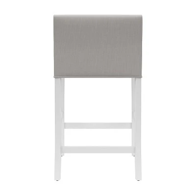 27" Desco Wood Upholstered Counter Height Barstool White - Hillsdale Furniture 7 27" Desco Wood Upholstered Counter Height Barstool White - Hillsdale Furniture - Image 5