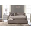 Twin Jaylen Upholstered Daybed With Trundle Unit Silver Fabric - Hillsdale Furniture