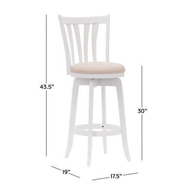 30" Savana Wood Bar Height Swivel Stool White - Hillsdale Furniture 4 30" Savana Wood Bar Height Swivel Stool White - Hillsdale Furniture - Image 2