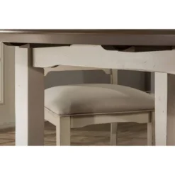 5pc Clarion Round Drop Leaf Dining Set With Side Chairs Gray Fog Fabric - Hillsdale Furniture -Hillsdale Furniture GUEST c33e1ea3 ec08 4304 bebd 49bc0e1c4c2f