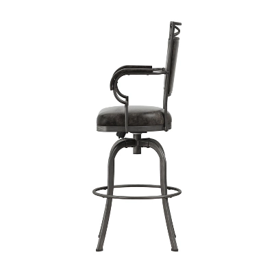 Bridgetown Metal Bar Height Swivel Stool Pewter - Hillsdale Furniture 8 Bridgetown Metal Bar Height Swivel Stool Pewter - Hillsdale Furniture - Image 6