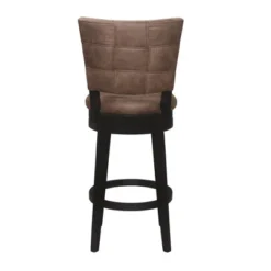 30" Kaede Wood And Upholstered Swivel Barstool Black/Chestnut - Hillsdale Furniture -Hillsdale Furniture GUEST c6720688 93f9 409c b622 c298b63ce27a