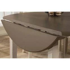 5pc Clarion Round Drop Leaf Dining Set With Side Chairs Gray Fog Fabric - Hillsdale Furniture -Hillsdale Furniture GUEST c8faa3ad dda7 4af8 b442 294442637dca