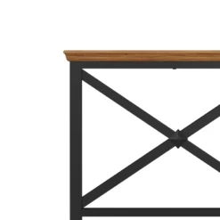 Queen Ashford Metal Bed With Wood Accent Textured Black Oak Finished Wood - Hillsdale Furniture -Hillsdale Furniture GUEST cb6165d9 e236 40fc 80a2 fa1a5d3dbfe6