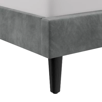 Queen Crestwood Upholstered Chevron Pleated Platform Bed With 2 Dual USB Ports Gray - Hillsdale Furniture 18 Queen Crestwood Upholstered Chevron Pleated Platform Bed With 2 Dual USB Ports Gray - Hillsdale Furniture - Image 16