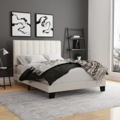 Full Crestone Upholstered Adjustable Height Platform Bed Cream - Hillsdale Furniture -Hillsdale Furniture GUEST ce78adce 9883 49f8 97f8 d091ecc7a177