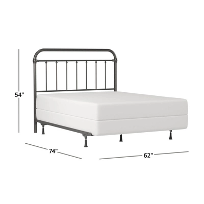 Full/Queen Kirkland Metal Headboard With Frame Aged Pewter - Hillsdale Furniture 4 Full/Queen Kirkland Metal Headboard With Frame Aged Pewter - Hillsdale Furniture - Image 2