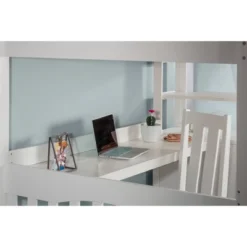 Full Highlands Loft Bed With Desk, Chair And Hanging Nightstand White - Hillsdale Furniture -Hillsdale Furniture GUEST d0e1da14 344f 4591 ae84 ed3ddd8f1096